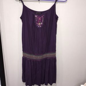 5/$10 Lucky Brand Purple Embroidered Dress